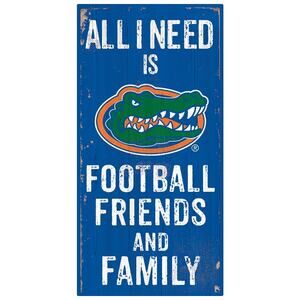 NCAA Gators Football Fan Sign Wooden Florida Football Family Friends Wall Art